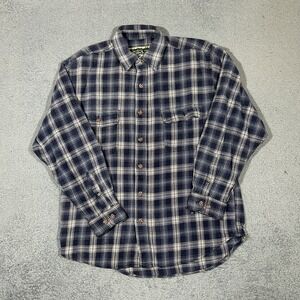 Field & Stream Men's L Multicolor Flannel Shirt Long Sleeve Plaid Outdoor #2363